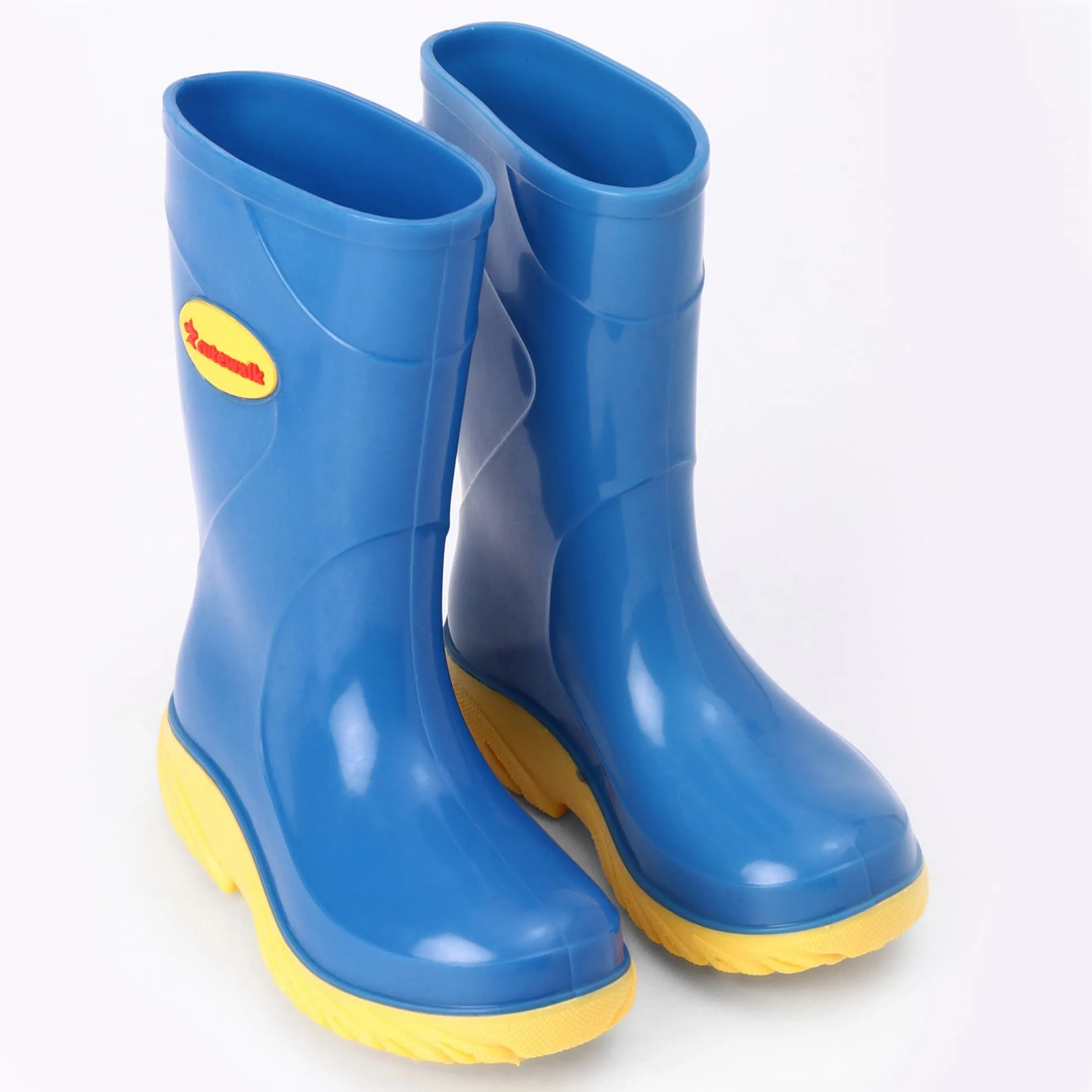 Buy Cute Walk by Babyhug Slip On Rain Boots - Blue & Yellow for