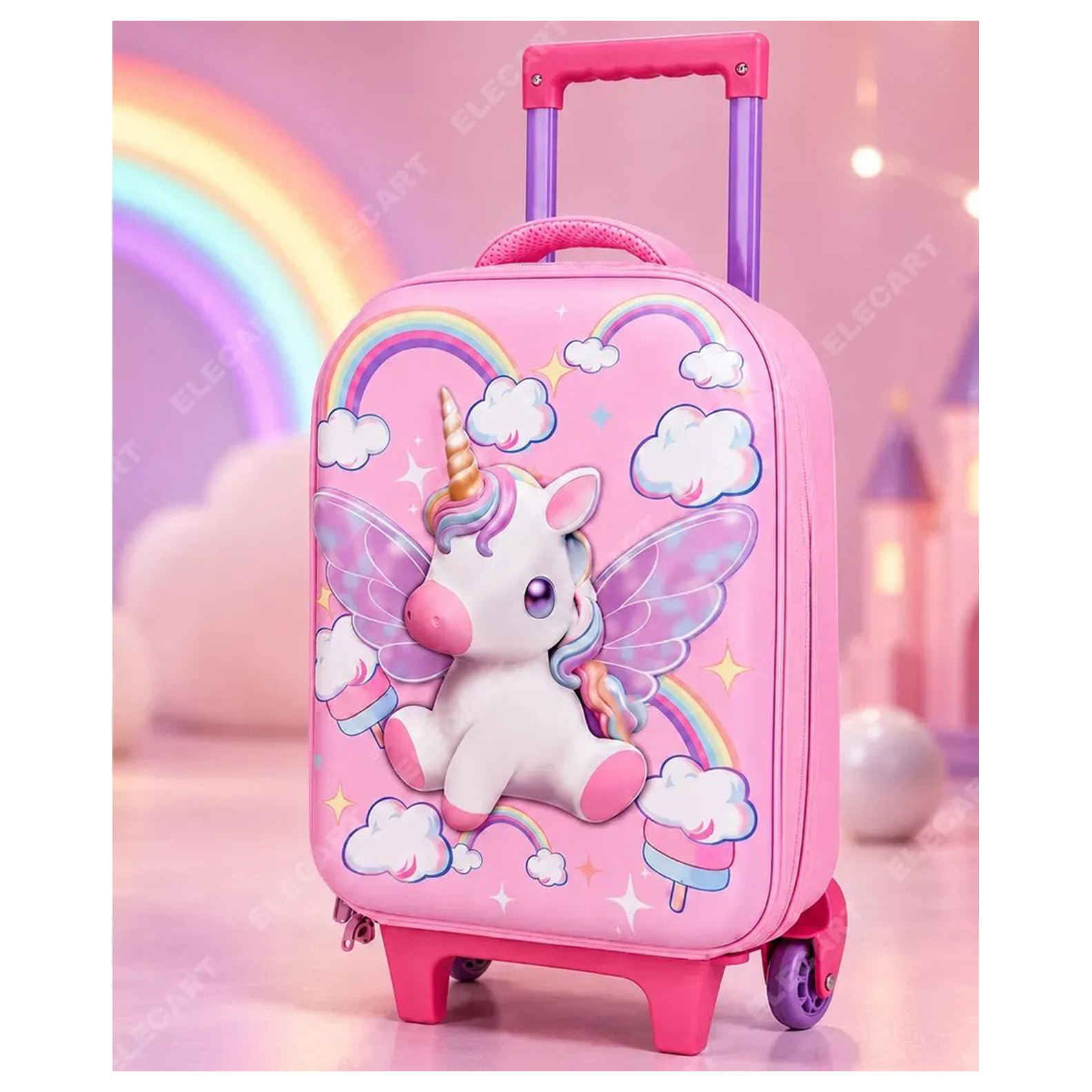 girls children's school bag with wheels
