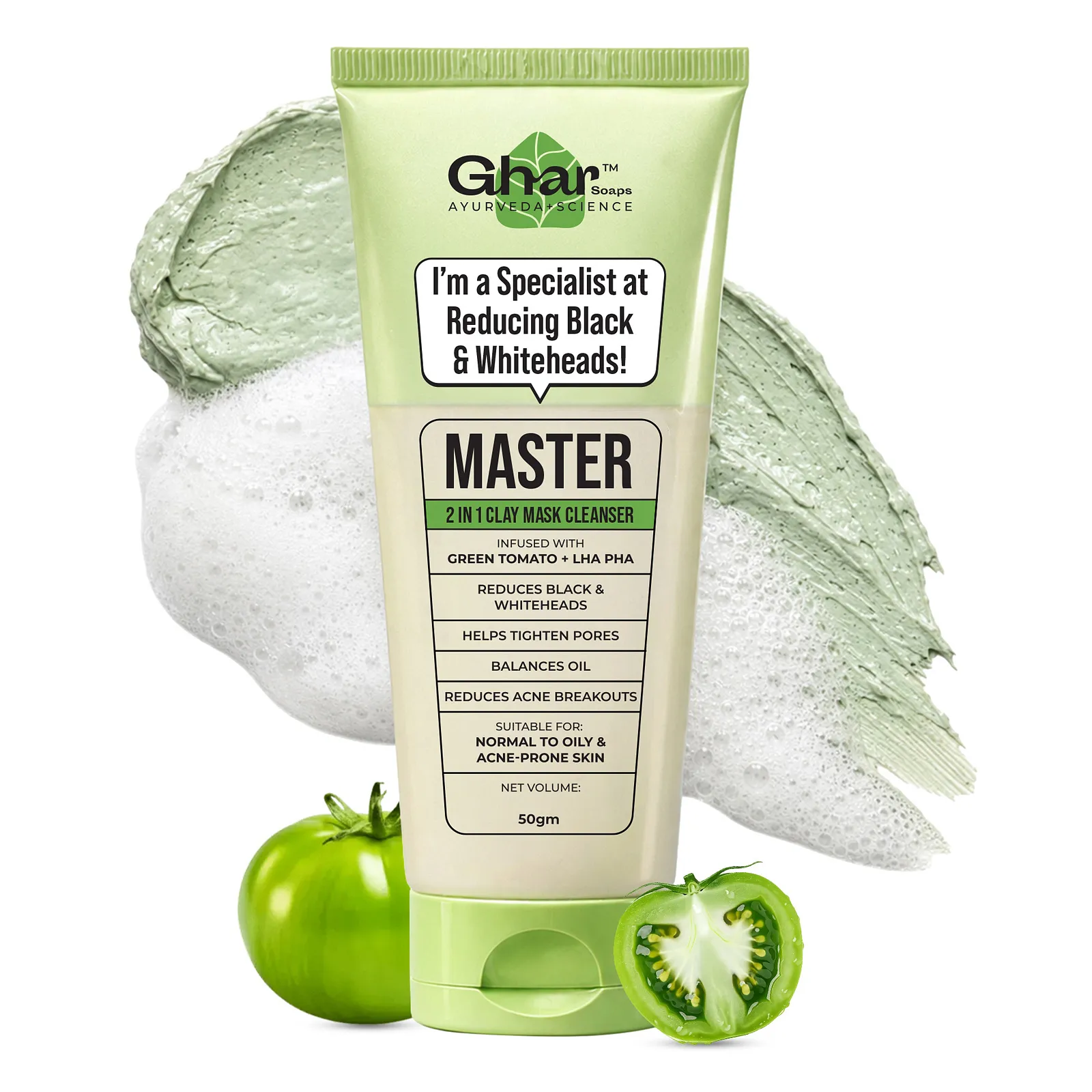 Ghar Soaps Master Clay Mask Cleanser 50g - Image 1