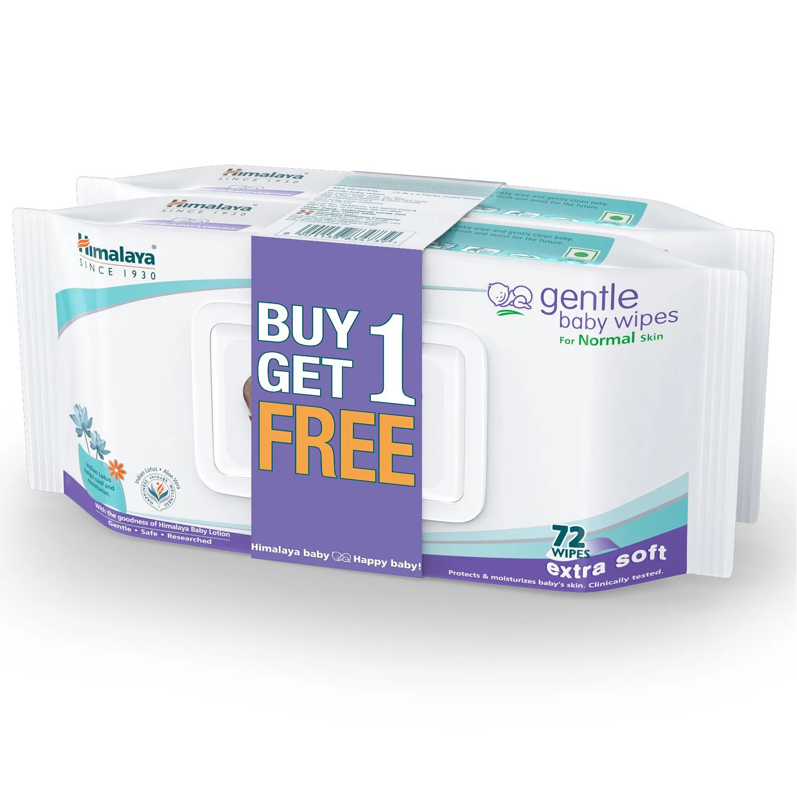 Himalaya Gentle Baby Wipes Fabric Based Biodegradable Plant With