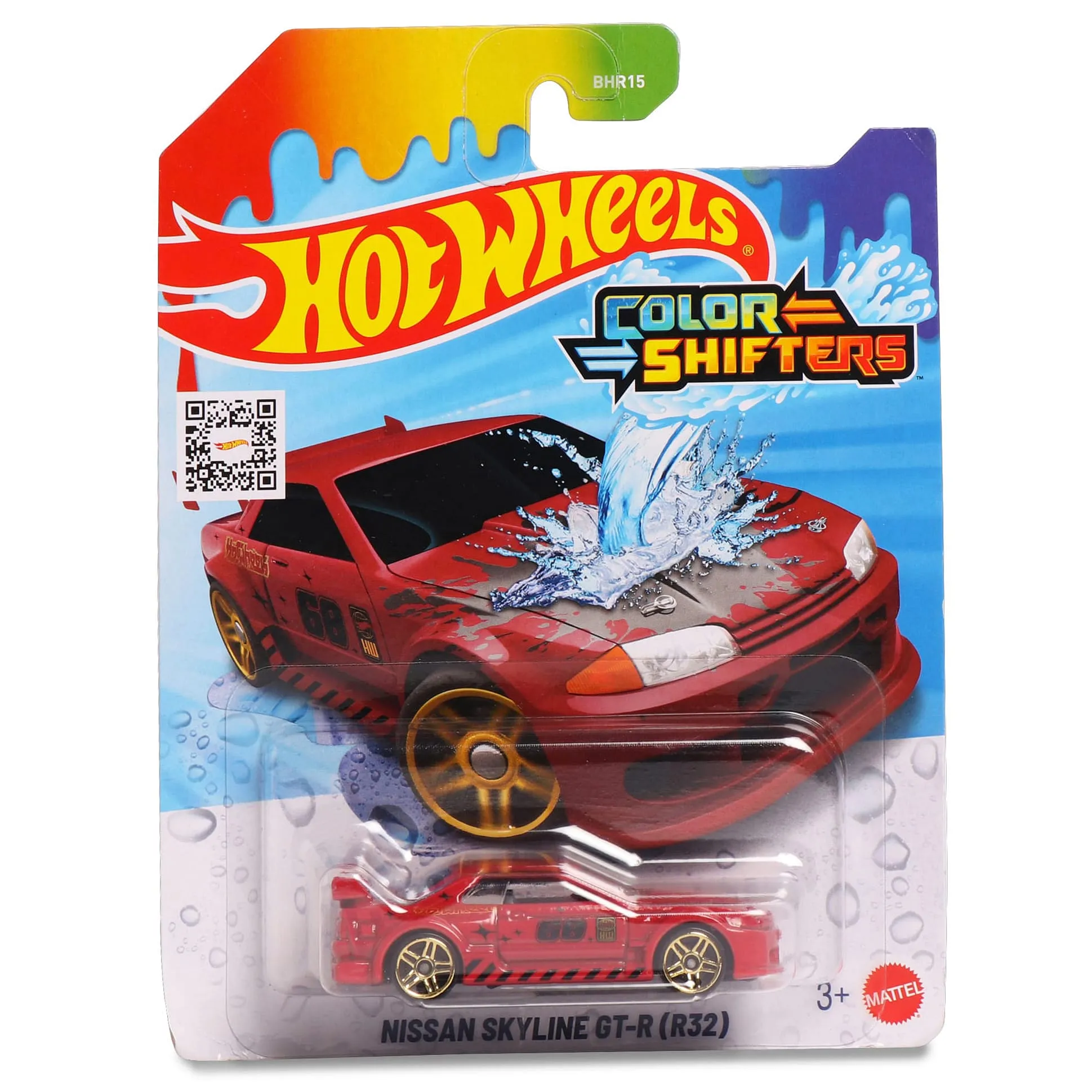 Hot Wheels Color Shifters Nissan Skyline GT-R (R32) Car Toy - Red