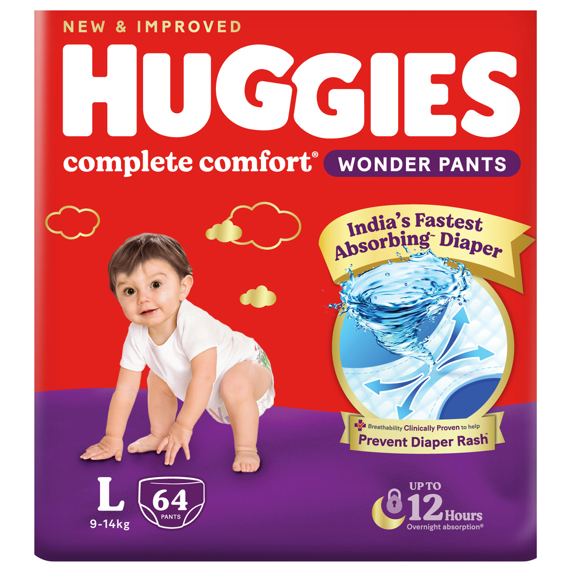 Huggies Wonder Pants Large Size Pant Style Diapers