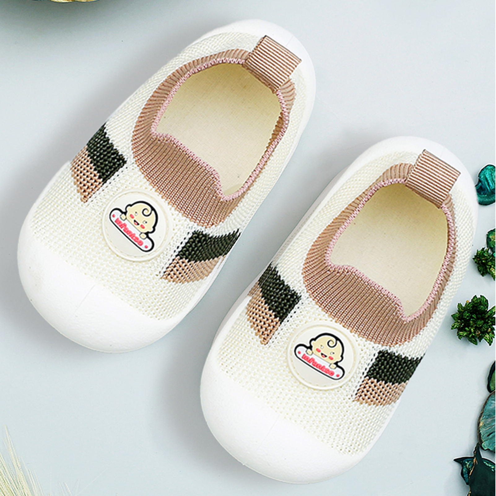 Buy Infantso Nano Stripe Anti-Skid Cotton Socks Shoes with Rubber Sole for Walking Babies & Toddlers - Brown for Both (12-18 Months) Online in India, Shop at FirstCry.com - 19181965