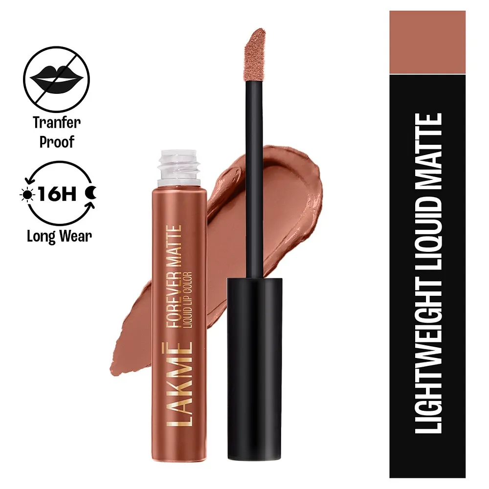 Lakme Forever Matte Liquid Lip, 16hr Lipstick, Lightweight