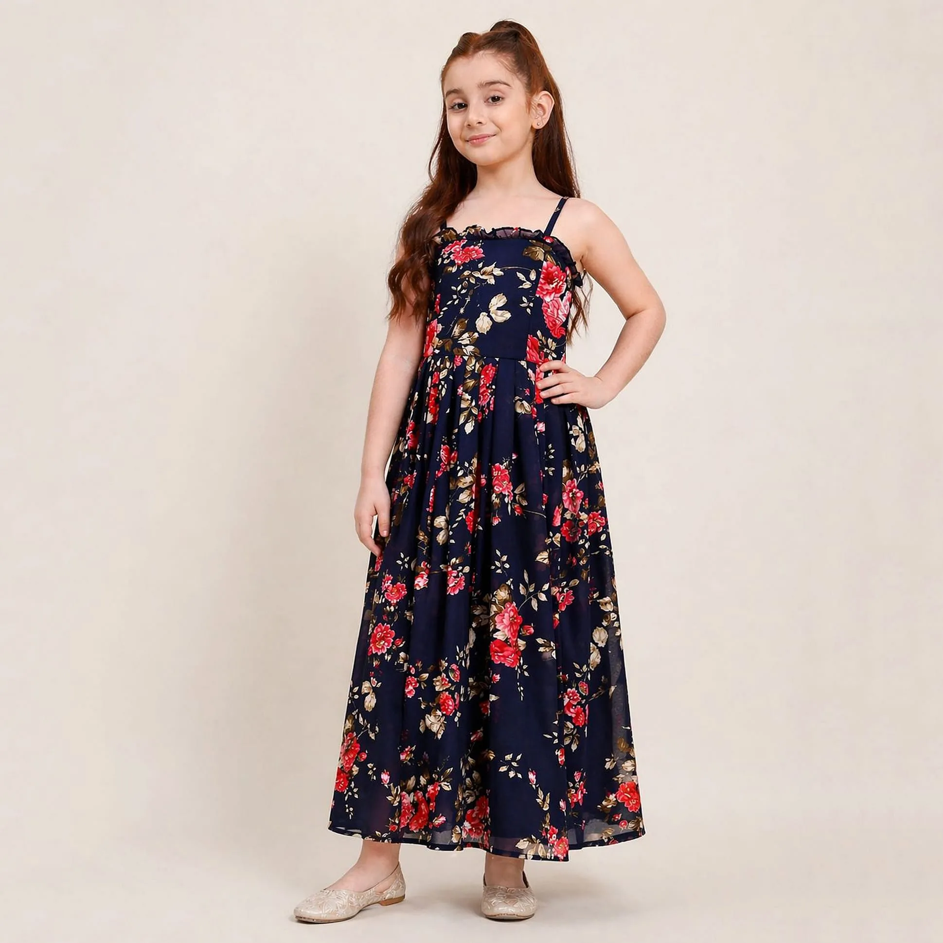 strapless open back dress Brunch & Beyond Bright Pink Poplin Cotton Dress main image 0