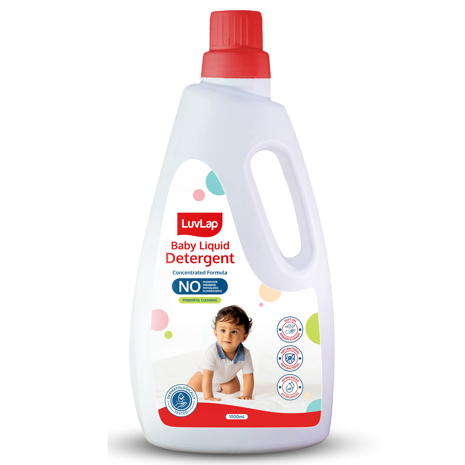 LuvLap Baby Laundry Detergent, 1000ml, pH Balanced, Dermatologically Tested, Anti-Bacterial, Aloe Vera Enriched, Safe for Baby's Skin, Clear Online in India, Buy at Best Price from FirstCry.com - 16098091