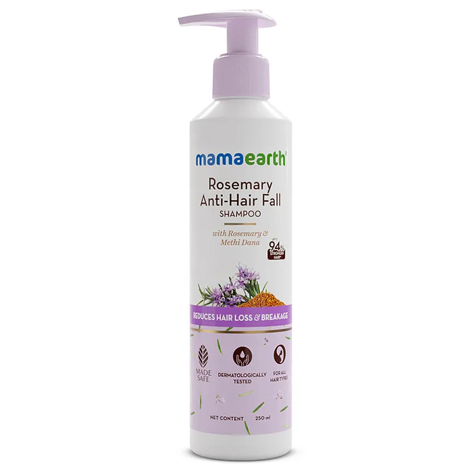 Mama Earth Rosemary Anti Hair Fall Shampoo- 250 ml Online in India, Buy at Best Price from FirstCry.com - 14369340