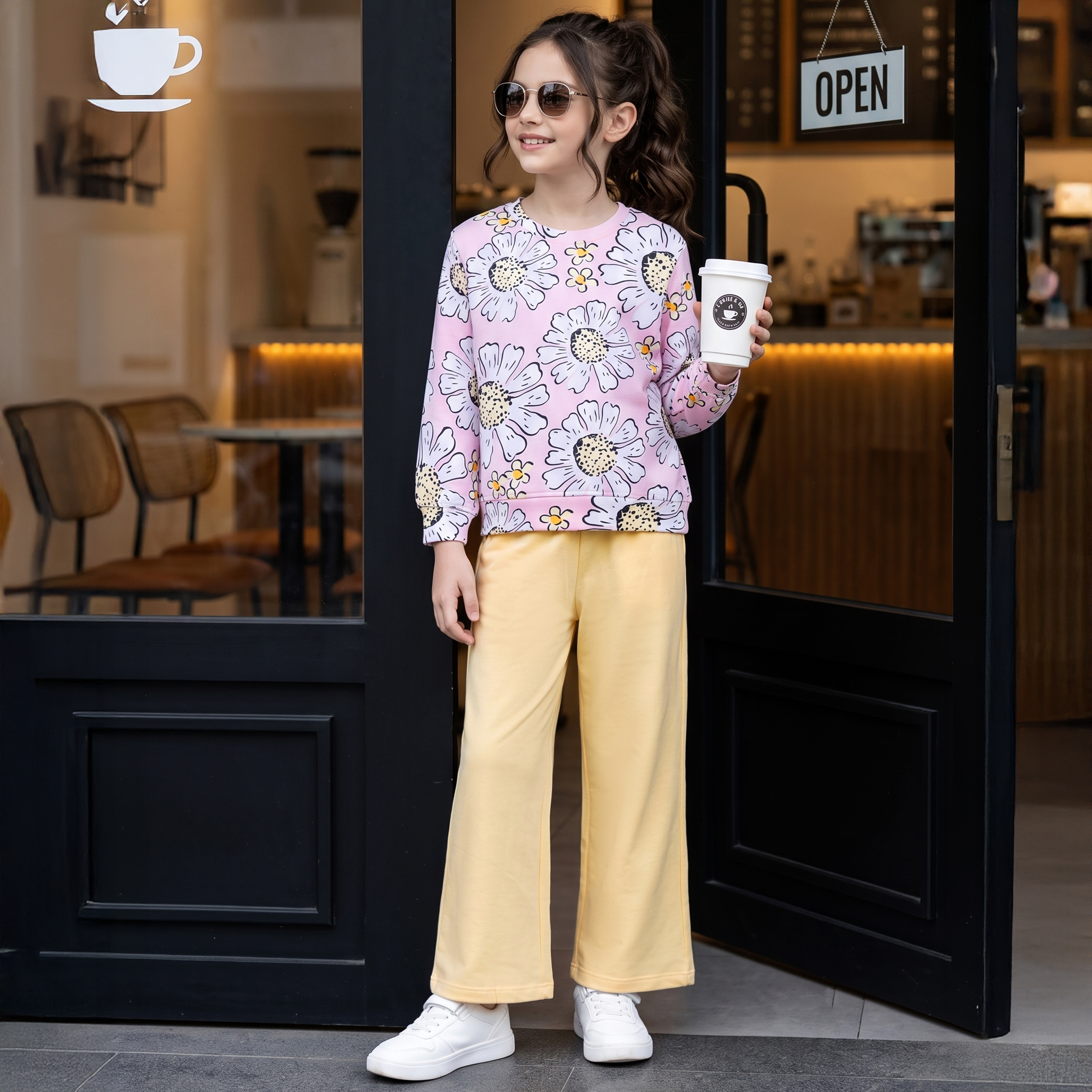 Buy OLLINGTON ST. Cotton Knit Full Sleeves Floral Printed Winter
