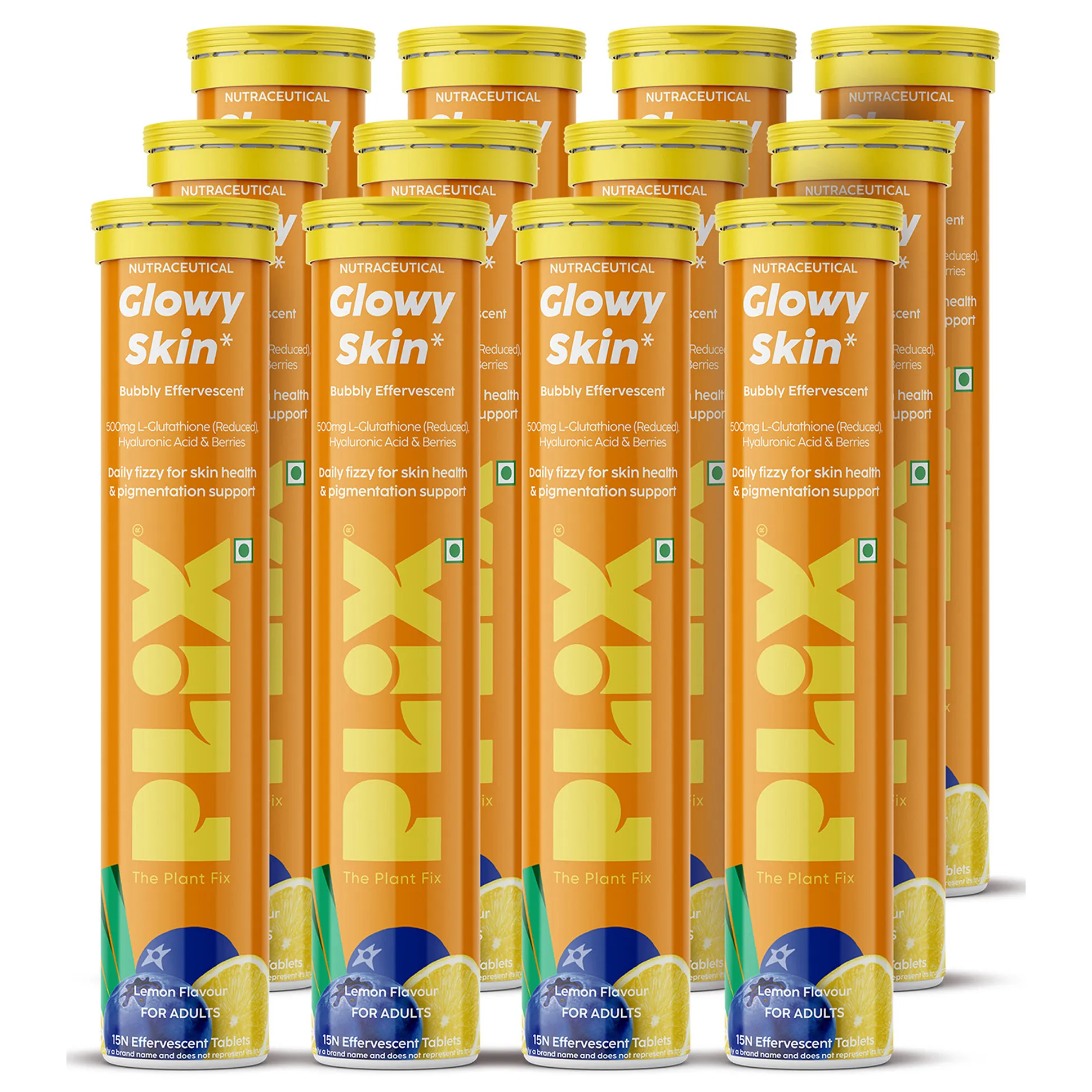 glowy skin effervescent with 500mg glutathione Glow Tablets (Strawberry + Lemon) Hypd Store HYPD PLIX Glowy Skin Tablets With