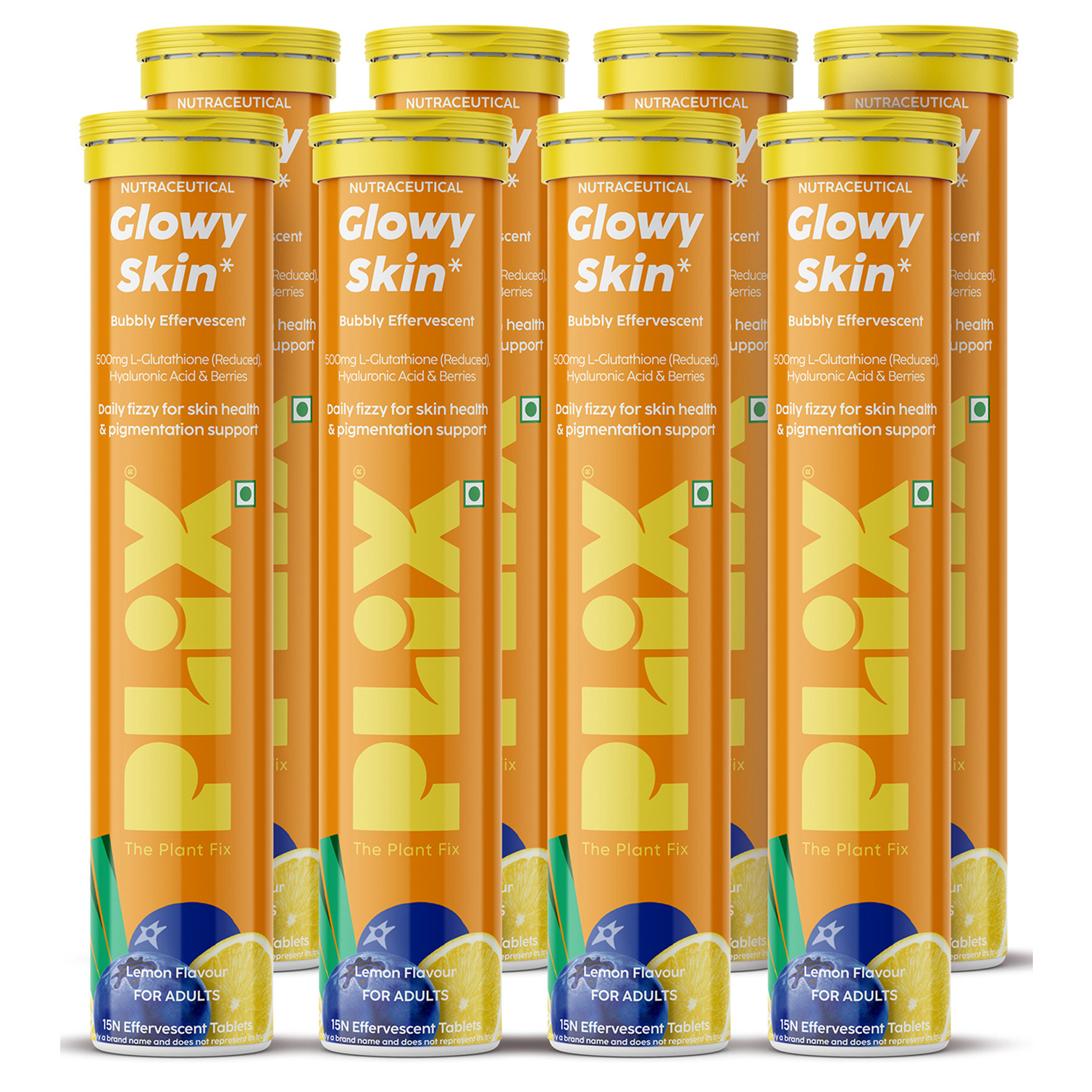 plix glutathione supplement 500mg PLIX Glowy Skin Tablets With 500mg Glutathione & Vitamin C | For Clear &  Youthful Skin| Lemon | Pack of 8 | 120 Tablets Online in India, Buy at Best  Price from FirstCry.com