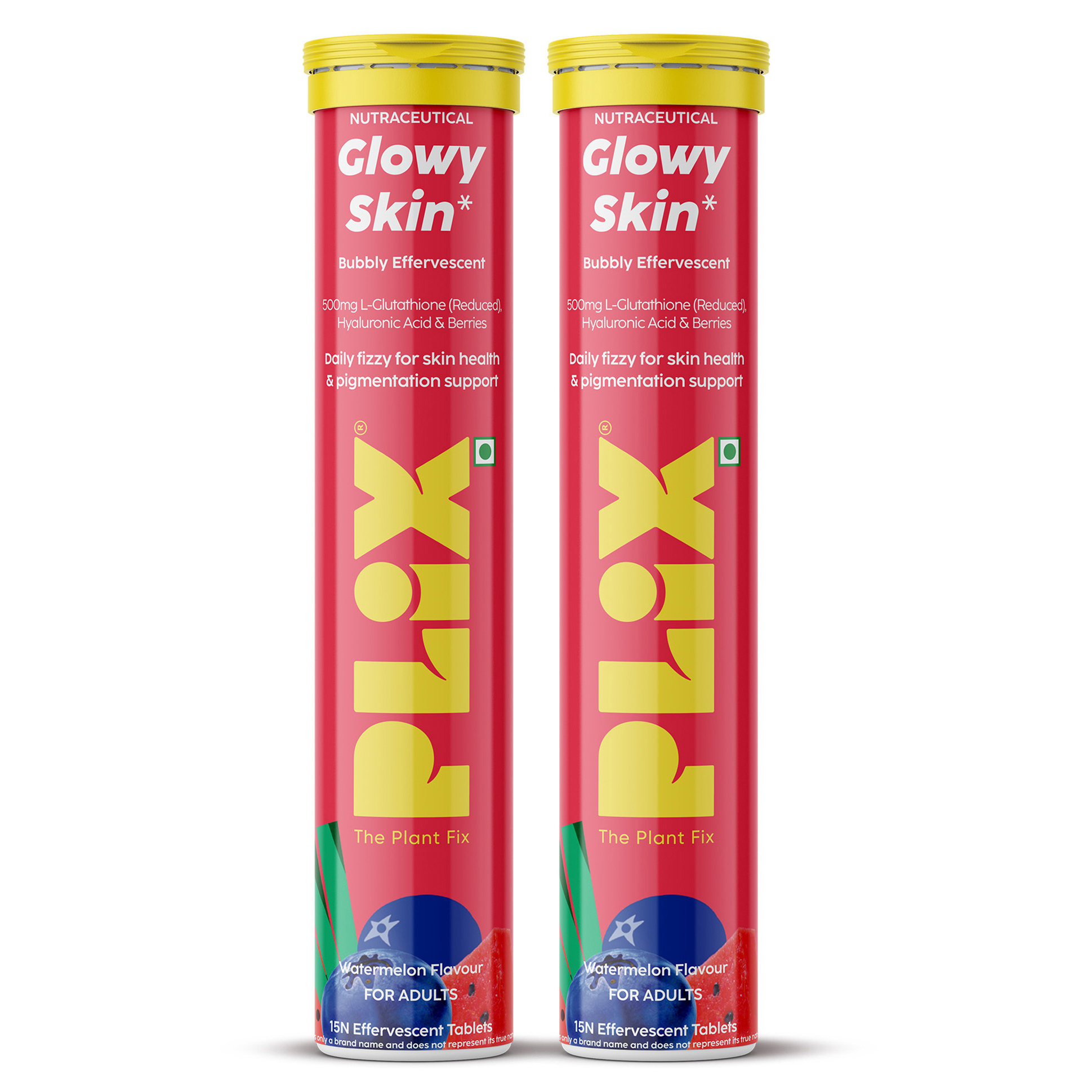 PLIX Glowy Skin Tablets With 500mg Glutathione & Vitamin C | For Clear &  Youthful Skin| Watermelon | Pack of 2 | 30 Tablets Online in India, Buy at  Best Price from FirstCry.com