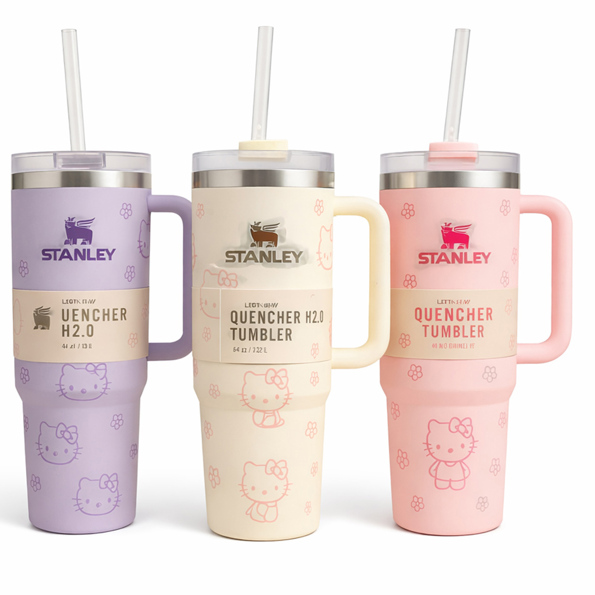 STANLEY ハローキティ Quencher H2.0 2色セット Sanjary Stanley Style Hello Kitty Quencher H2.0 Tumbler 1200ml
