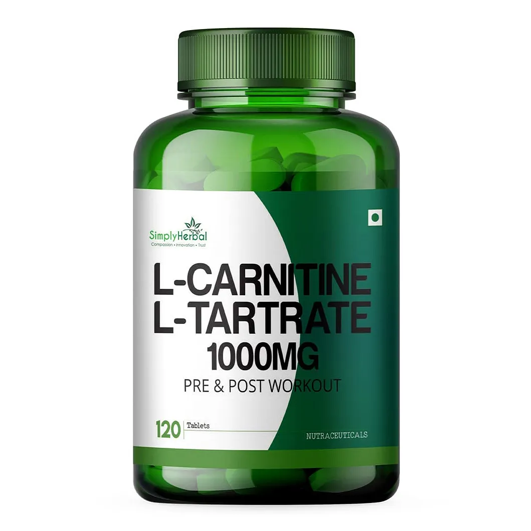 Simply Herbal L Carnitine L Tartrate 1000 mg Per Serving Double Strength Formula & Fat Burner - 120 Tablets Online in India, Buy at Best Price from Firstcry.com - 13877905 Simply Herbal L Carnitine L Tartrate 1000 mg Per Serving Double Strength Formula & Fat Burner - 120 Tablets Online in India, Buy at Best Price from Firstcry.com - 13877905