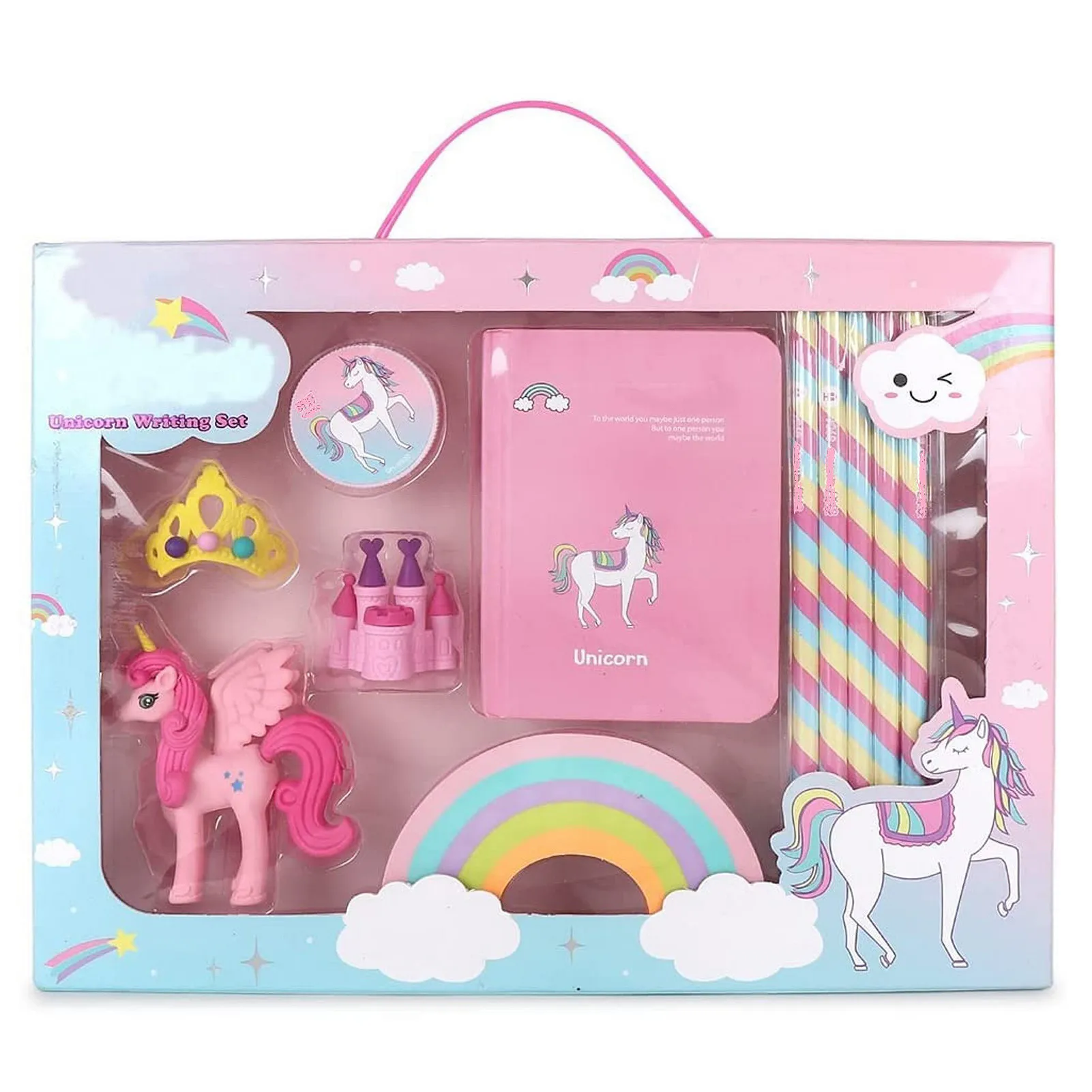 SKB Unicorn Stationery Set - Pink Online in India, Buy at Best