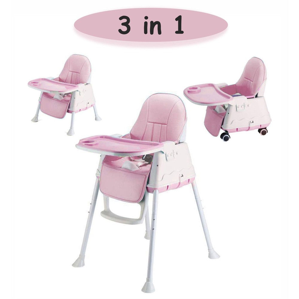Syga 3 in 1 Cushioned High Chair – Pink