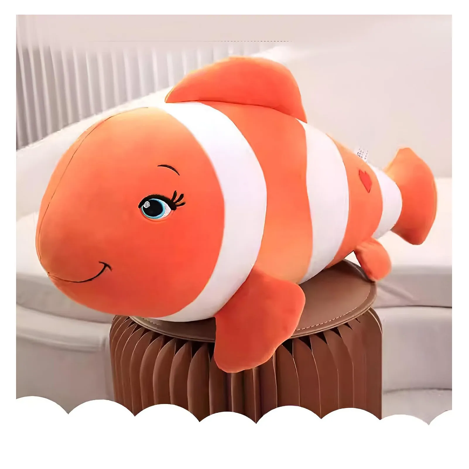 Tickles 25 cm Nemo Fish Soft Stuffed Plush Pillow - Image 1