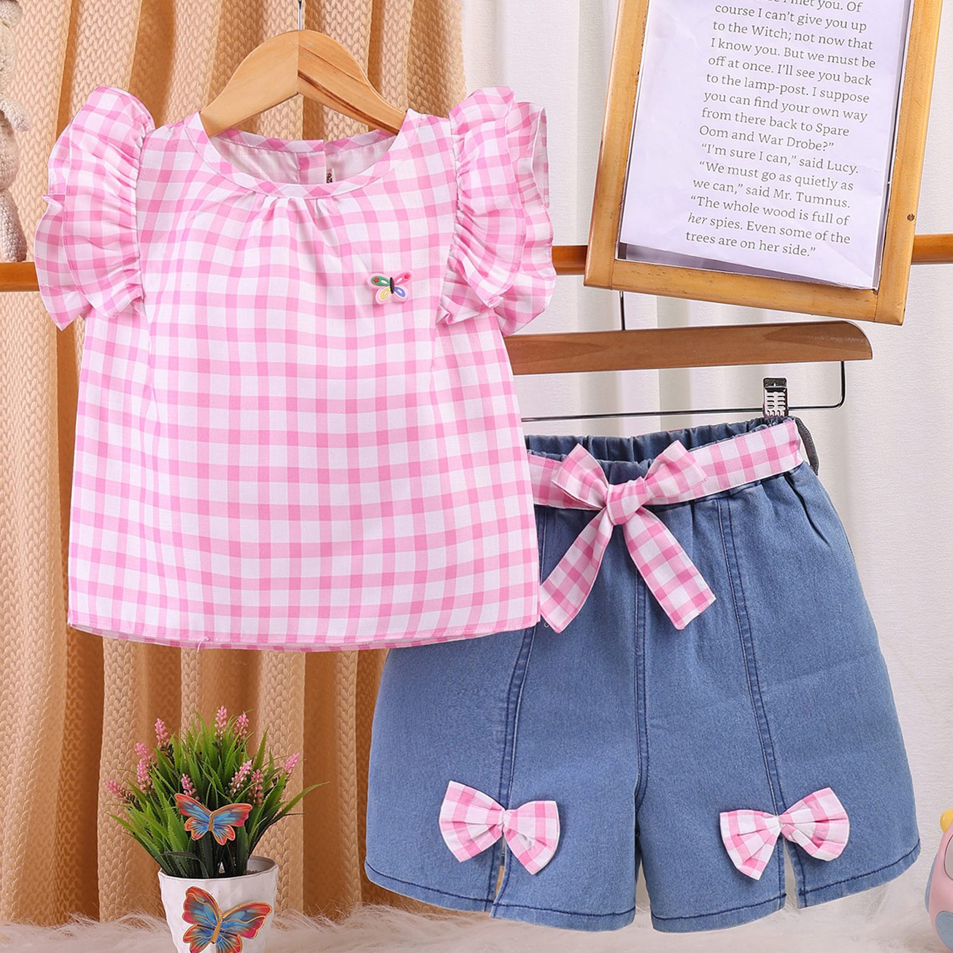 Buy TOONYPORT Cotton Knit Frill Sleeves Butterfly Applique