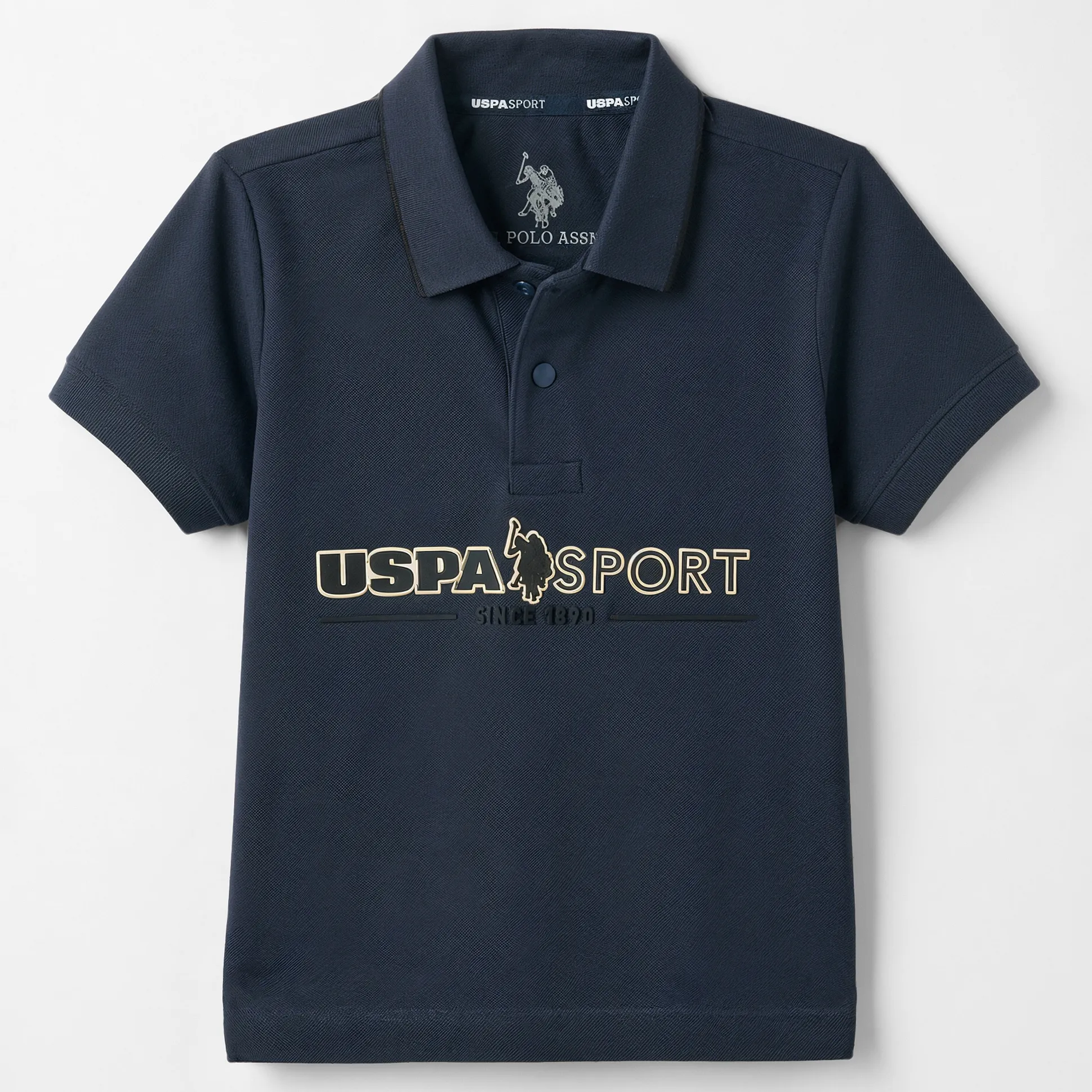 Buy US Polo Assn Cotton Knit T-Shirt Half Sleeves Polo Neck 12T