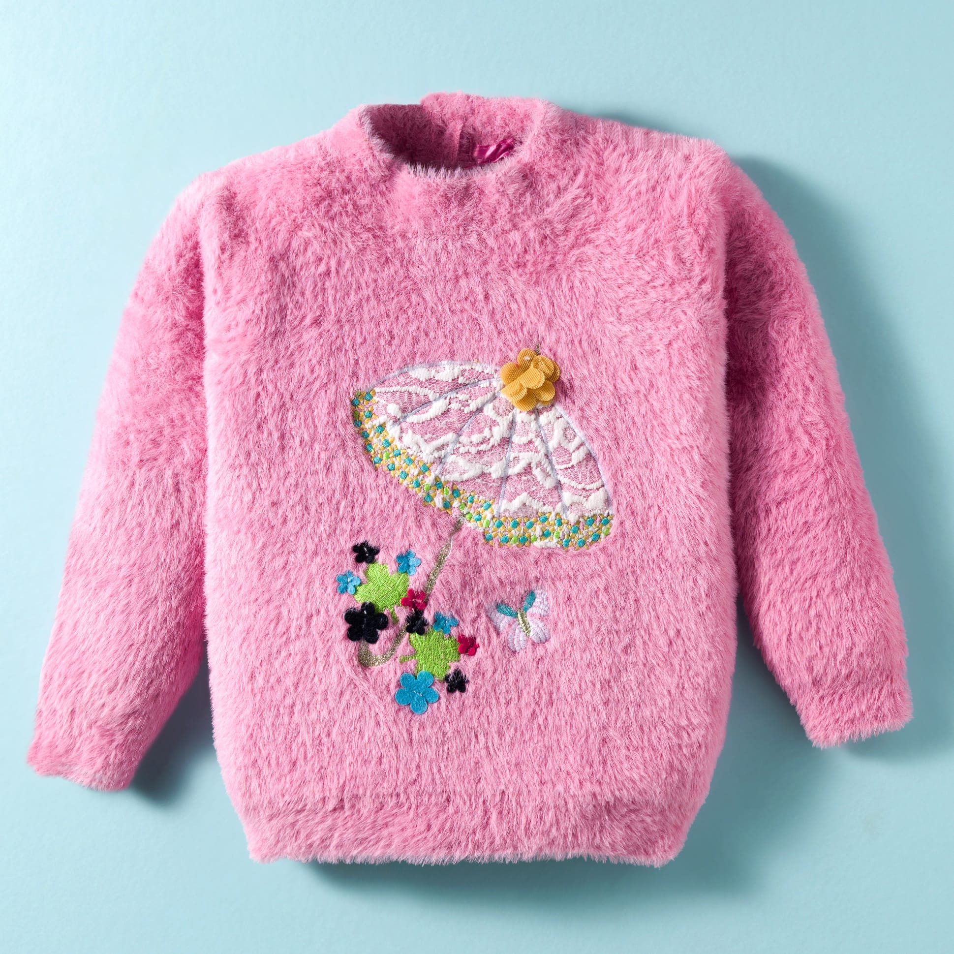 Buy Yellow Apple Knit Full Sleeves Sweatshirt With Floral