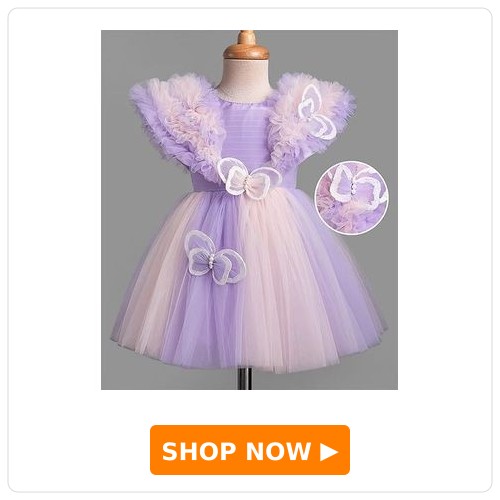 Mark & Mia Sleeveless Party Dress with Frill & Butterfly Applique - Purple